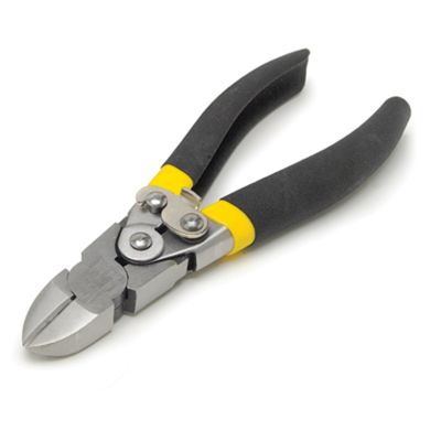 Diagonal Pliers, 7-1/2" Long, Compound Lever Action, Spring Loaded Handles, Cushioned Grips