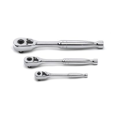 3 Pc. 1/4", 3/8", and 1/2" Drive Quick-Release Teardrop Ratchet Set