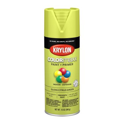 Krylon COLORmaxx Paint + Primer, Gloss Citrus Green