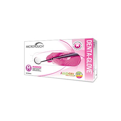 MICRO-TOUCH DENTA-GLOVE Magenta Nitrile Gloves - Disposable, Powder Free, Exam Grade, Size XLarge (P