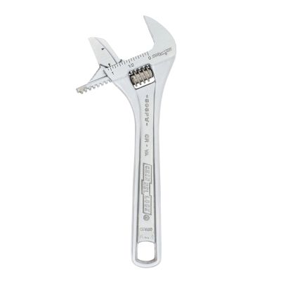 CHANNELLOCK 6 in. Reversible Jaw Adjustable Wrench Chrome