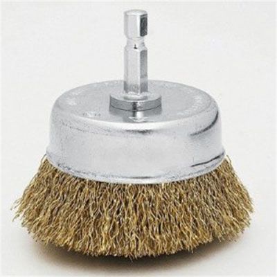 2" Crmpd Wire Cup Br-Fine