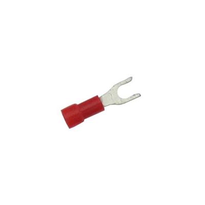 Terminal Spade #6 Red Vinyl Insulated (22-18) (100/Bag)