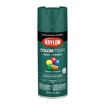 Krylon COLORmaxx Paint + Primer, Satin Hunter Green