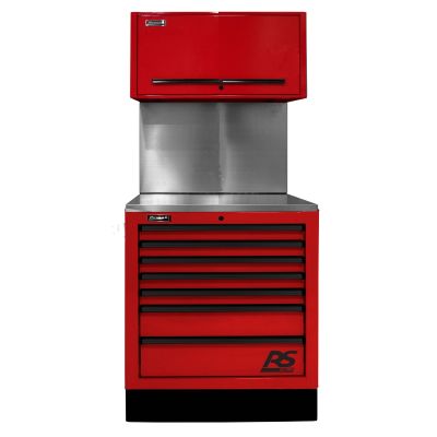 Homak Mfg. CTS Set 36 in. with Solid Back Splash, Red