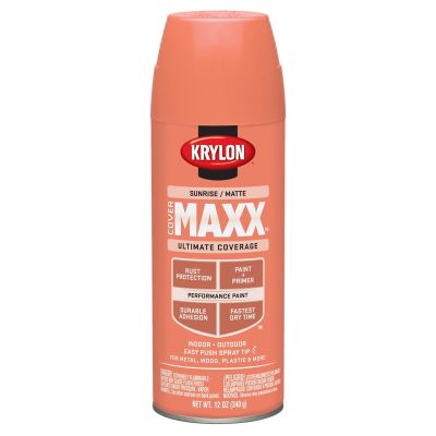 Krylon Covermaxx Paint+Primer; Matte Sunrise; 12 oz. Aerosol