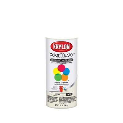 Krylon Colormaster Satin Touch; Ivory; 12 oz. Aerosol