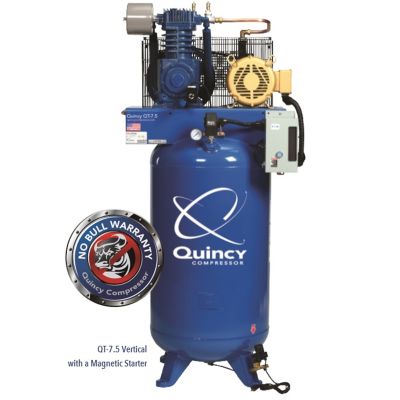 Quincy QT 7.5-HP 80 Gallon Two-Stage Air Compressor (230V-1-Phase) Vertical PRO