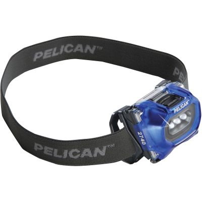 Pelican 2740 Headsup 3-AAA LED Headlamp, Translucent Blue
