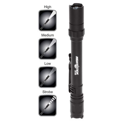 Bayco Mini-TAC Pro Flashlight - Black - 2 AAA Batteries