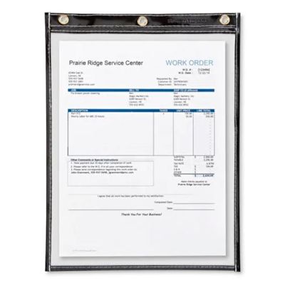 Invoice Holders, 11"x13", Black (50 Pk.)