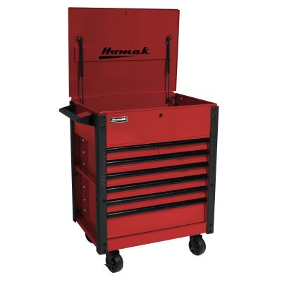 35 in. Pro Series 7-Drawer Service Cart, Red