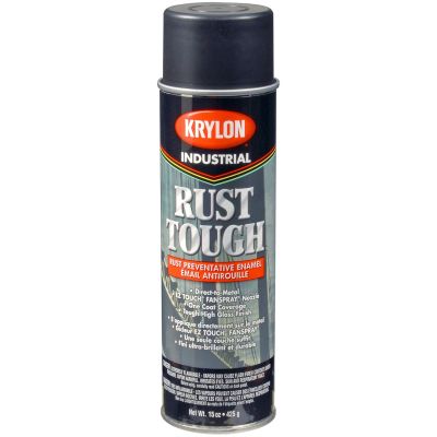 Krylon Industrial Rust Tough Rust Preventive Enamels; Flat Black; 15 oz. Aerosol