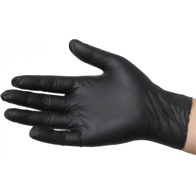 SkinTX Medical 5mil Nitrile Powder-Free Gloves, Black, Large (100/Box)