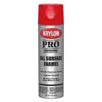 Krylon Professional All-Surface Enamel Paint; Safety Red; 15 oz. Aerosol