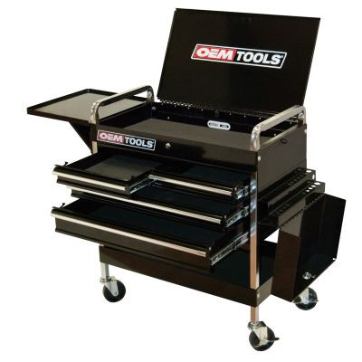 Service Cart with Four Drawers and One Tray