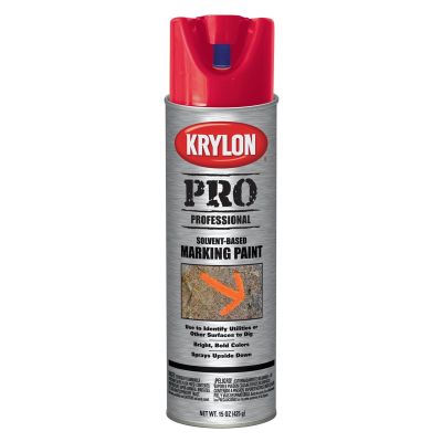 Krylon Marking Paints; Solvent Based; APWA Red; 15 oz. Aerosol