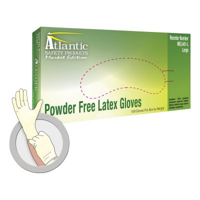 Market Edition Powder Free Latex Gloves, Small