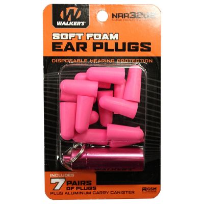 7 Pairs Pink Foam Plug w/ Pink Aluminum Carry Case