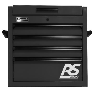 Homak Mfg. 27 in. RS PRO 4 Drawer Top Chest w/Outlet - Black