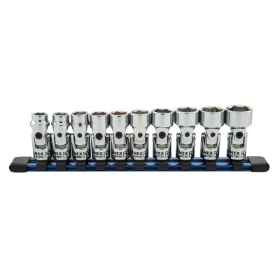 Sunex Tools 10-Piece 3/8 in. Drive Universal Socket Set- mm 6-Point Rail