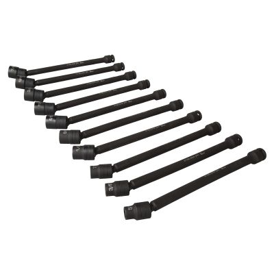 10-Piece Fractional SAE Impact Swivel Extension Socket Set