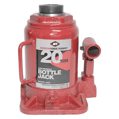 American Forge 20-Ton Red Bottle Jack