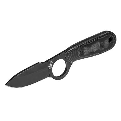 12 Survivors BKE Fixed Blade Knife w/Sheath - Blackened Finish