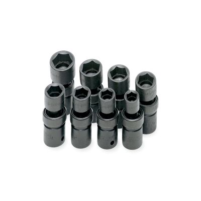 8 Piece 1/2" Drive SAE 6 Point Swivel Impact Socket Set