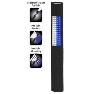 Bayco Safety White / Blue Light Flashlight, Flood / Flashing Safety Light