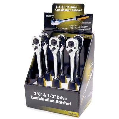6PC Dual-headed 3/8" & 1/2" Dr. Std Ratchet Display