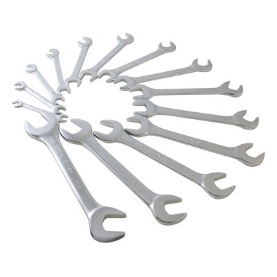 Sunex 14-Piece Fractional SAE Angled Wrench Set, Fully Polished