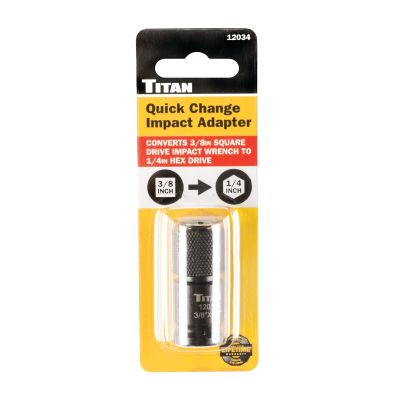 Titan 3/8 in. Square Drive to 1/4 in. Hex Drive Quick Change Adptr