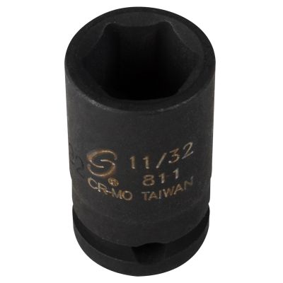 1/4" Drive 6 Point Standard Impact Socket 11/32"