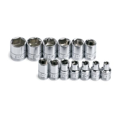 13 Piece 1/4" Drive 6 Point Metric Standard Socket Set