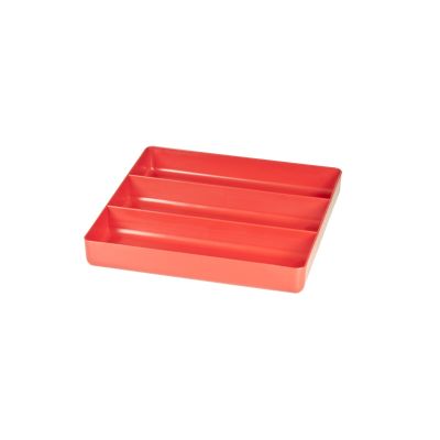 Ernst 3-Compartment Plastic Organizer Tray, Red