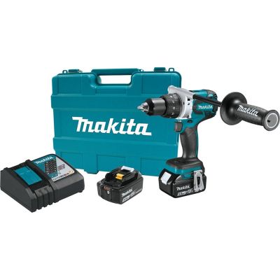 Makita 18V LXT Li-Ion 5.0 Ah Brushless Cordless 1/2 in. Driver-Drill Kit