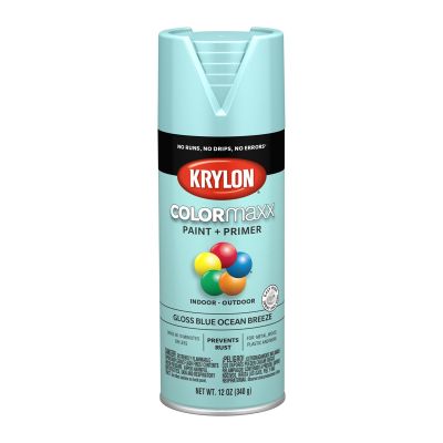 Krylon COLORmaxx Paint + Primer, Gloss Blue Ocean Bre