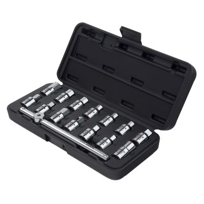 Sunex Tools 15-Piece 3/8 in. Drive Drain Plug Key Set