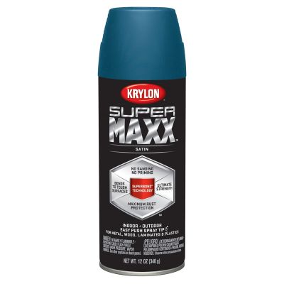 Krylon Supermaxx Paint+Primer; Satin Surf; 12 oz. Aerosol
