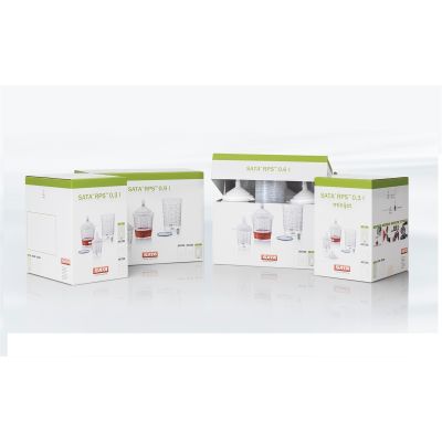 RPS Cup, 0.6L, Std Lid, 125m Flat Sieve, Qty 60