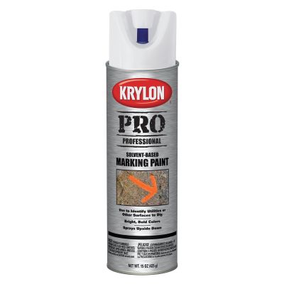 Krylon Marking Paints; Solvent Based; APWA White; 15 oz. Aerosol