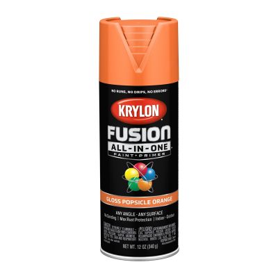 Krylon Fusion All-In-One Paint + Primer, Gloss Popsicle Orang