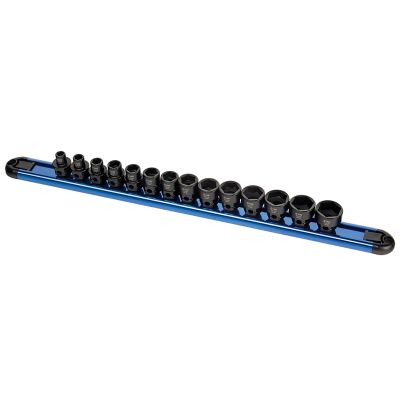 3/8" Drive 14 Piece Metric Low Profile Impact Socket Set with Hex Shank