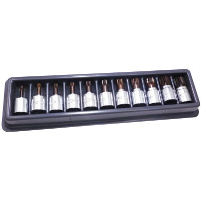 VIM Tools 11-Piece XZN Set, One-Piece Drivers, 3/8 in. Square Drive