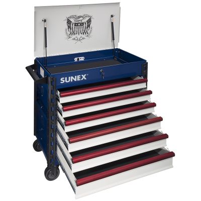 Sunex Tools Premium Full Service Cart w/ Patriotic USA Design