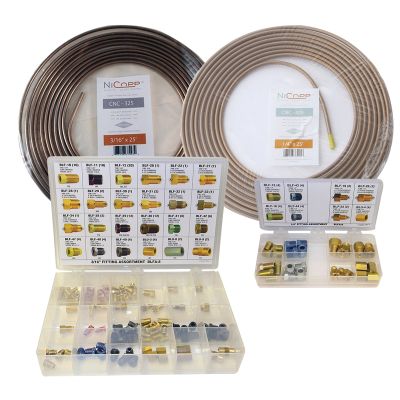 Nickel Copper Brake Line Coil Kit 3/16 and 1/4