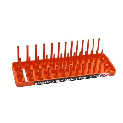 1/4" Metric 3-Row Socket Tray, Orange
