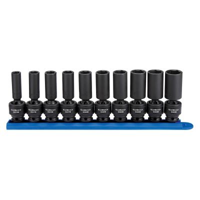 10-Piece 3/8" Drive 6 Point Metric Deep Universal Impact Socket Set