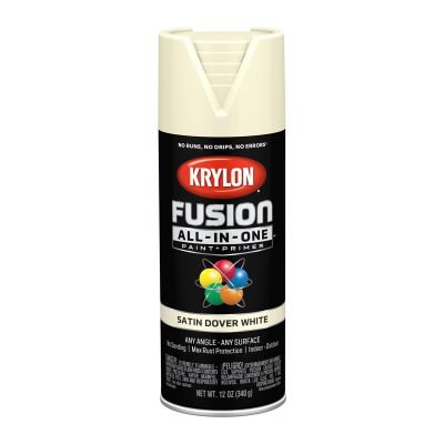 Krylon Fusion All-In-One Paint + Primer, Satin Dover White